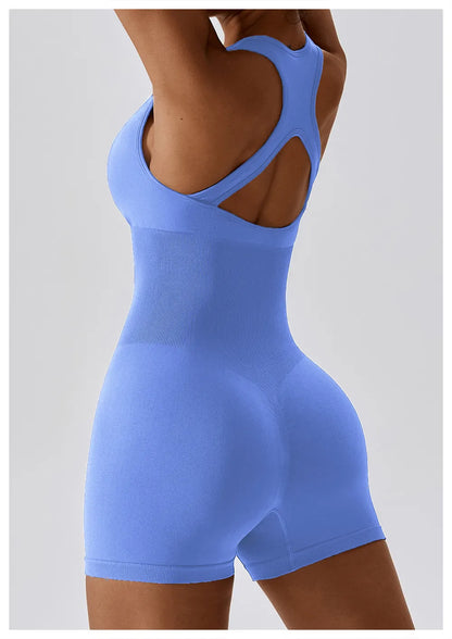 Dikişsiz Tulum Tayt Kısa Bodysuit - MasuWear