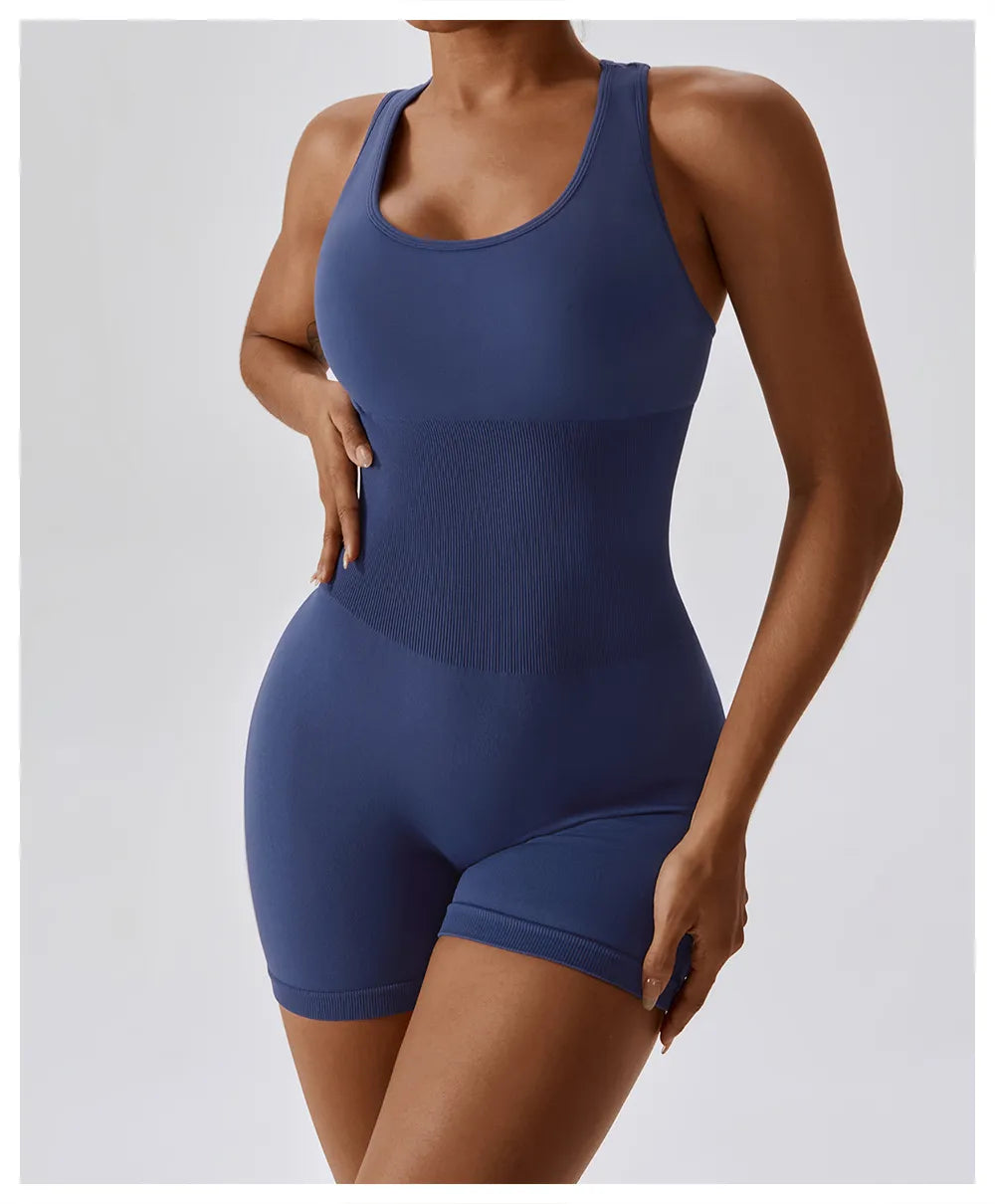 Dikişsiz Tulum Tayt Kısa Bodysuit - MasuWear