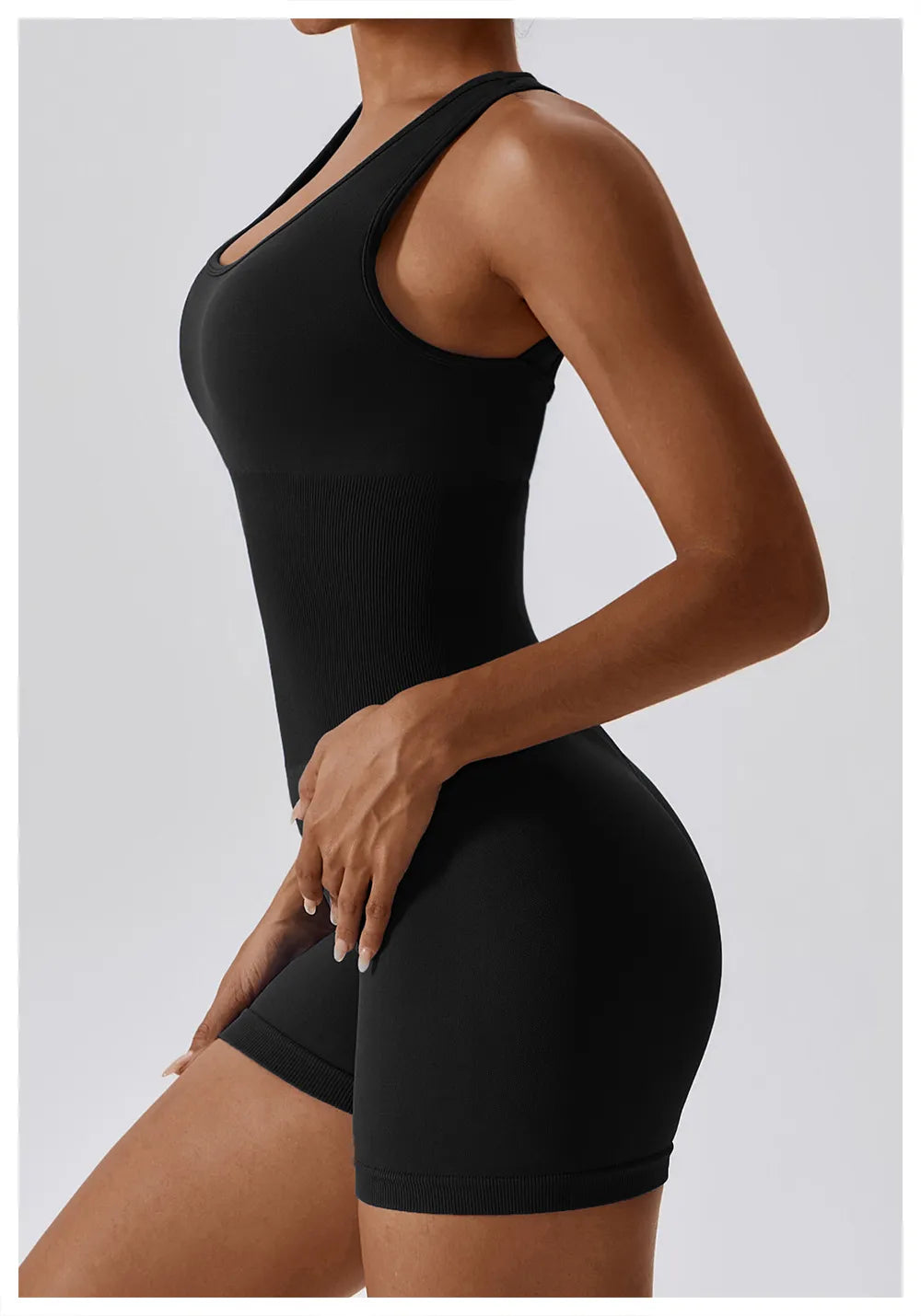 Dikişsiz Tulum Tayt Kısa Bodysuit - MasuWear