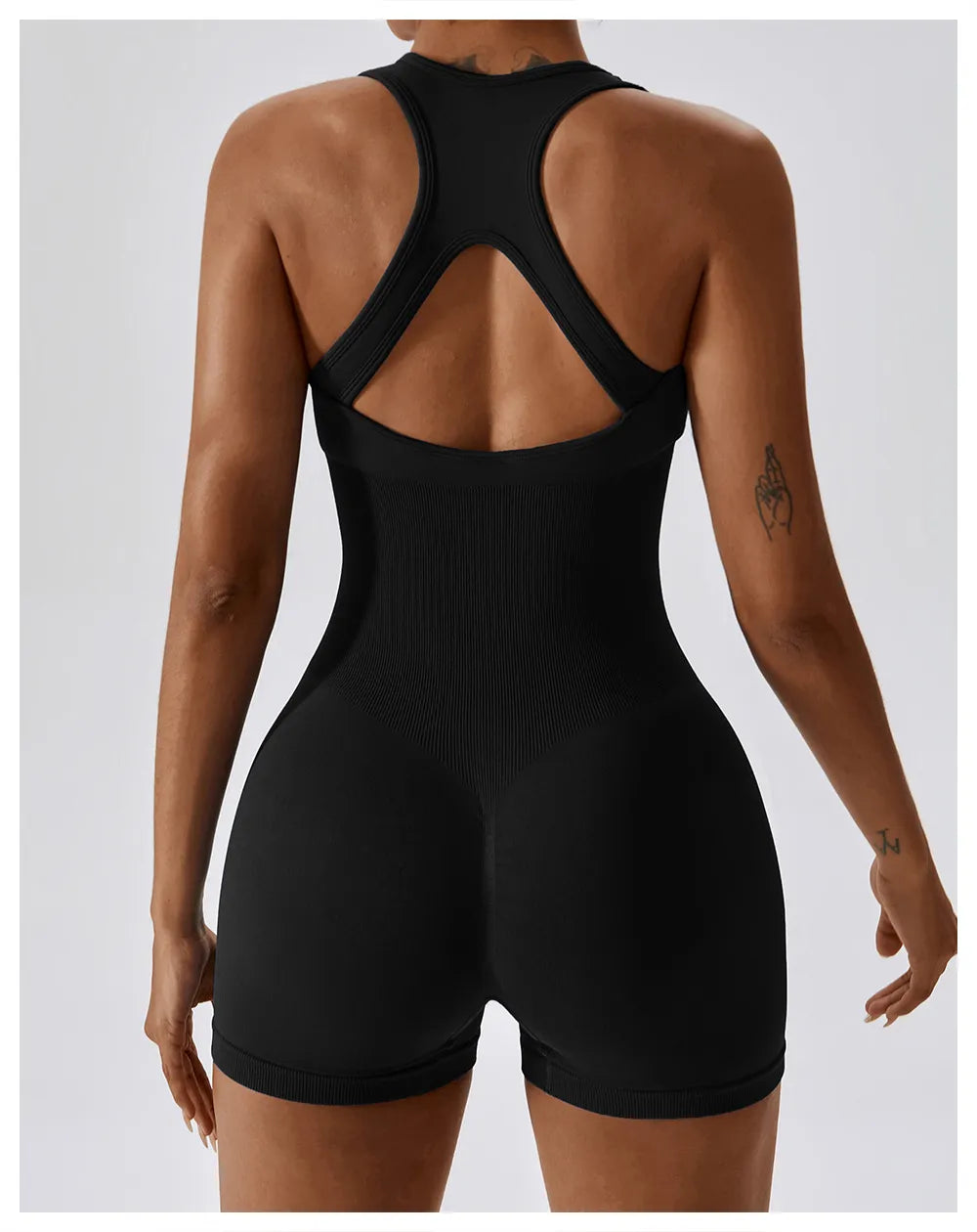 Dikişsiz Tulum Tayt Kısa Bodysuit - MasuWear